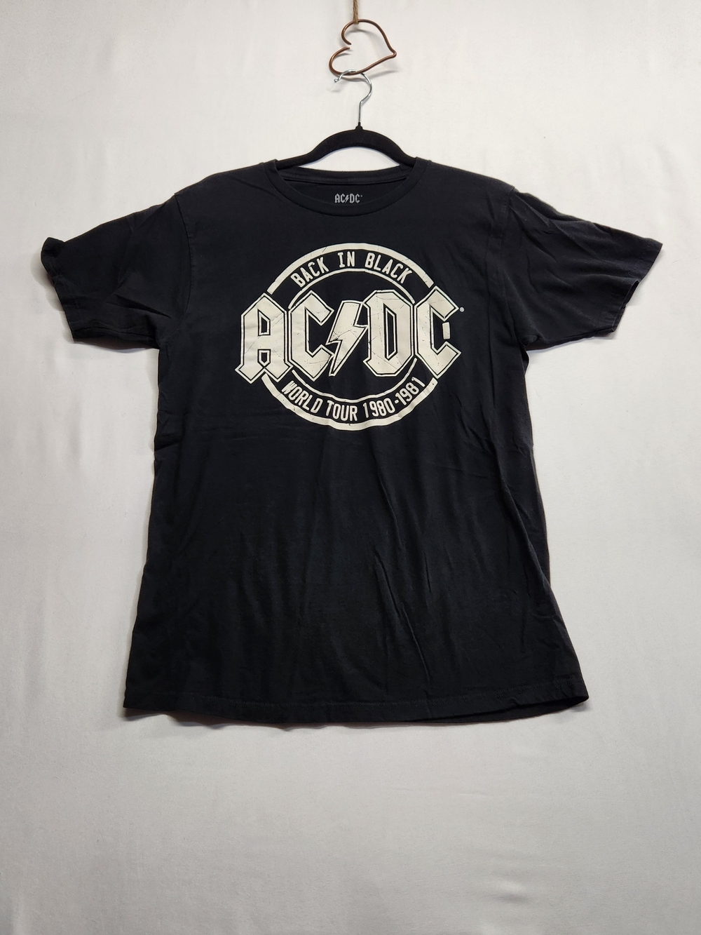 ⭐️ AC/DC Back in Black Tour Band Tee Grunge Streetwear Graphic Shirt M